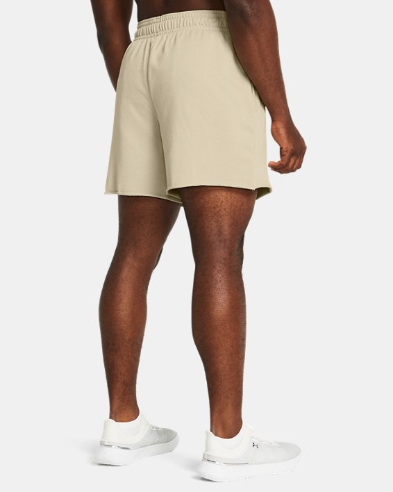 Men's UA Rival Terry 6" Shorts, Brown, pdpMainDesktop image number 1